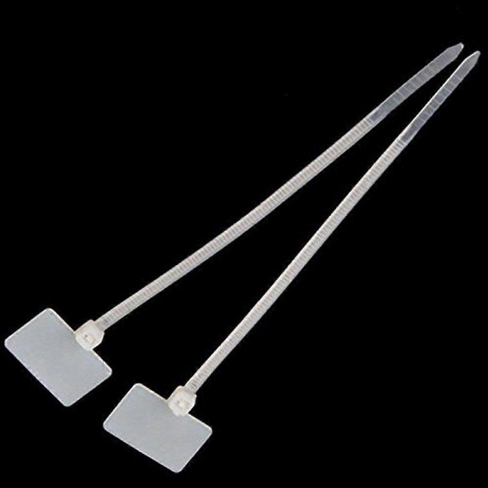 Nylon Cable Marking Ties, 100-Pack Label Tags for Wire Organization