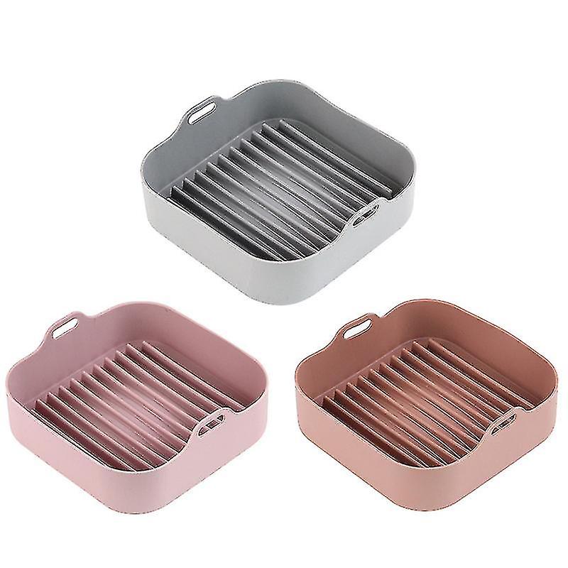 Square Silicone Air Fryer Accessories Non Stick Baking Tray Silicone Pan