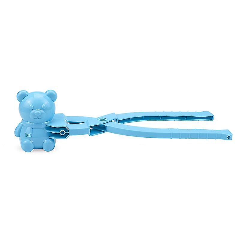 32cm Bear Snowball Maker Tool Snow Toy Kit Cartoon Snowball Maker Clip Fun Winter Outdoor Snow Toy With Handle(red)