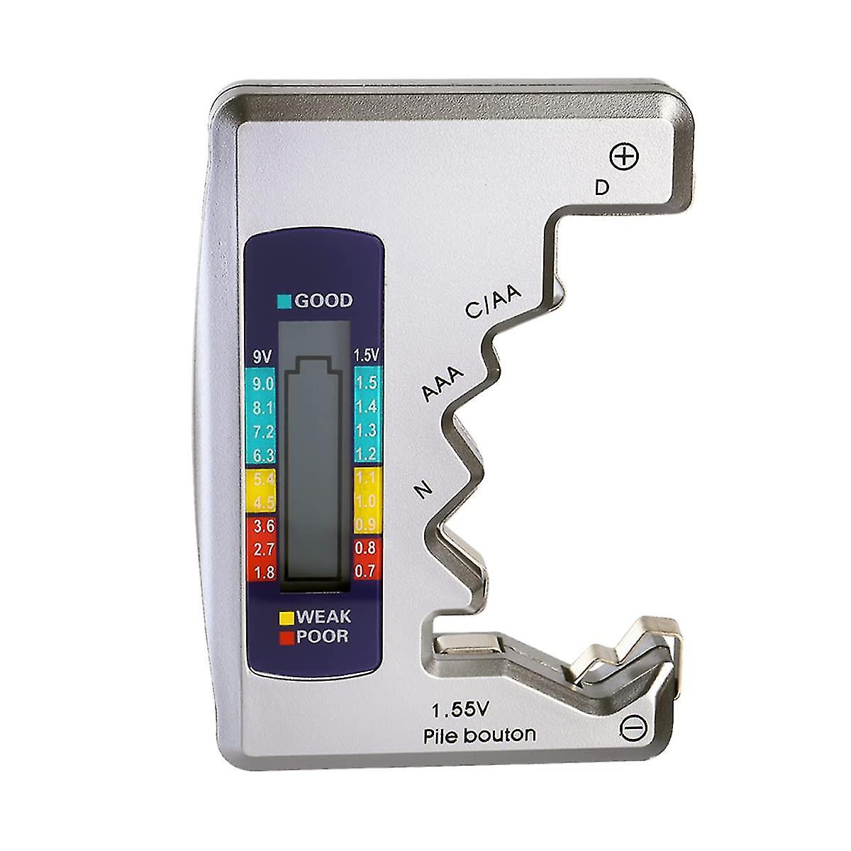 Universal Digital Battery Tester For Aa Aaa Cdn 9v 1.5v Button Cells Mini Batteries