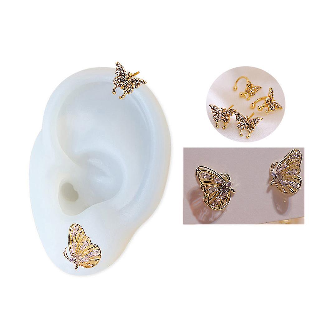 Ear Silicone Model Practice Body Piercing Teaching Tool Earring For Display