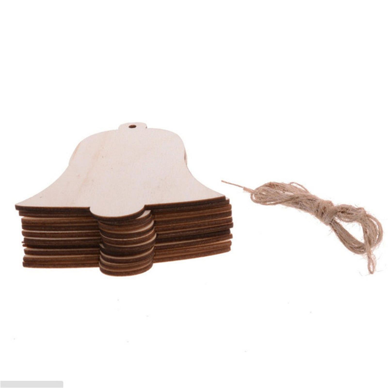 50pcs Christmas Diy Hanging Decorations Durable Wood Hanging Pendant