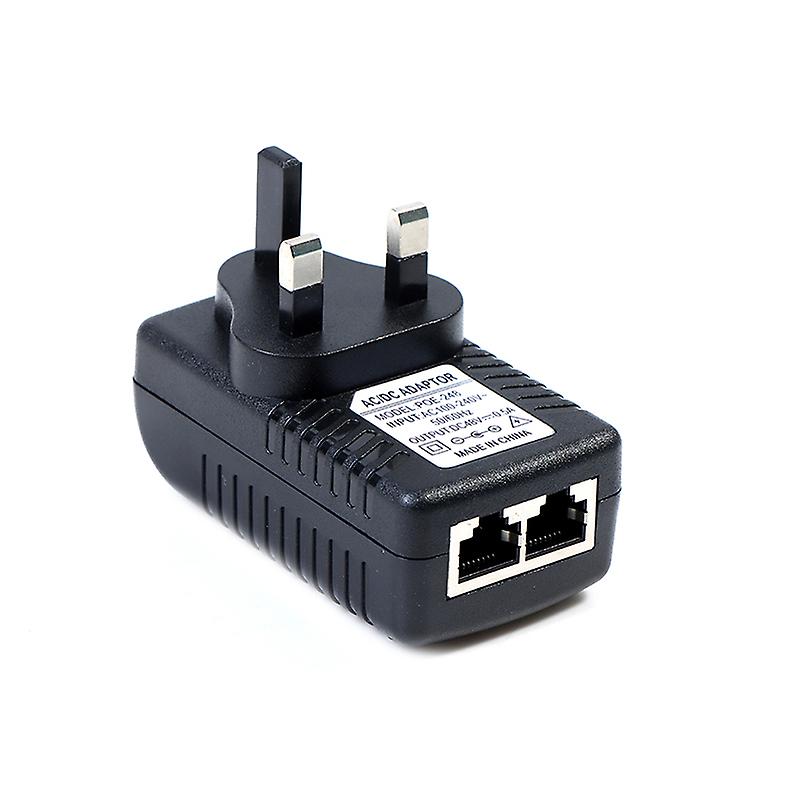 48v Dc 0.5a Poe Injector Poe Switch Ethernet Power Adapter Uk Plug