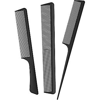 3pcs Comb,tail Comb, Wide Tooth Comb And Wide Tooth Comb(black)