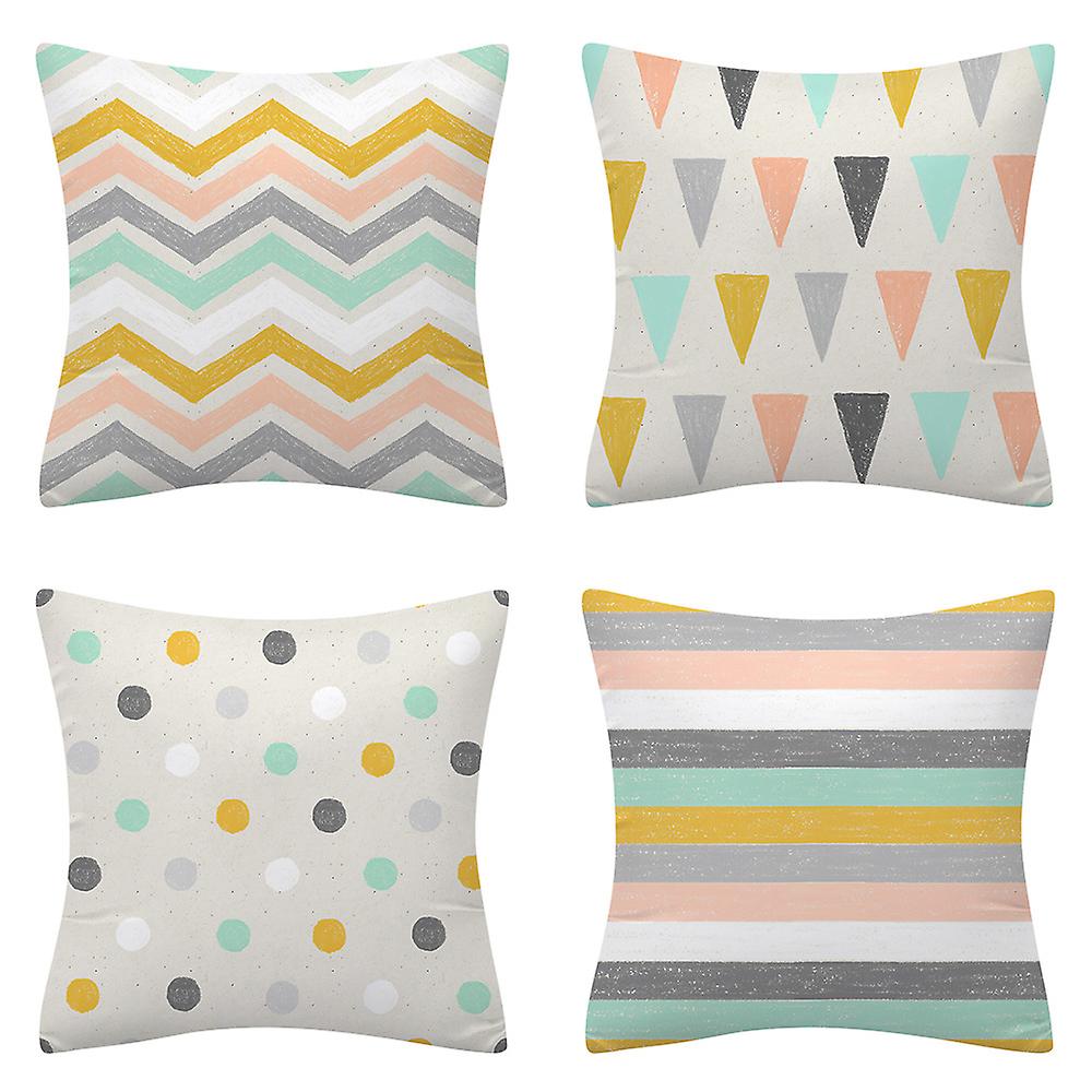 Set of 4 decorative cushion covers joiles 45 x 45 cm - Geometry pattern - decoration for the sofa, the chairs
