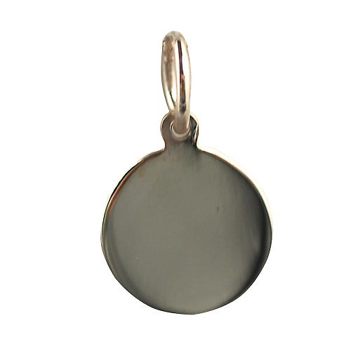 9ct Gold 10mm plain round Disc
