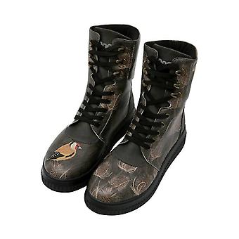 Women Vegan Leather Black Wedge Sandals Little Fox Nest Gigi