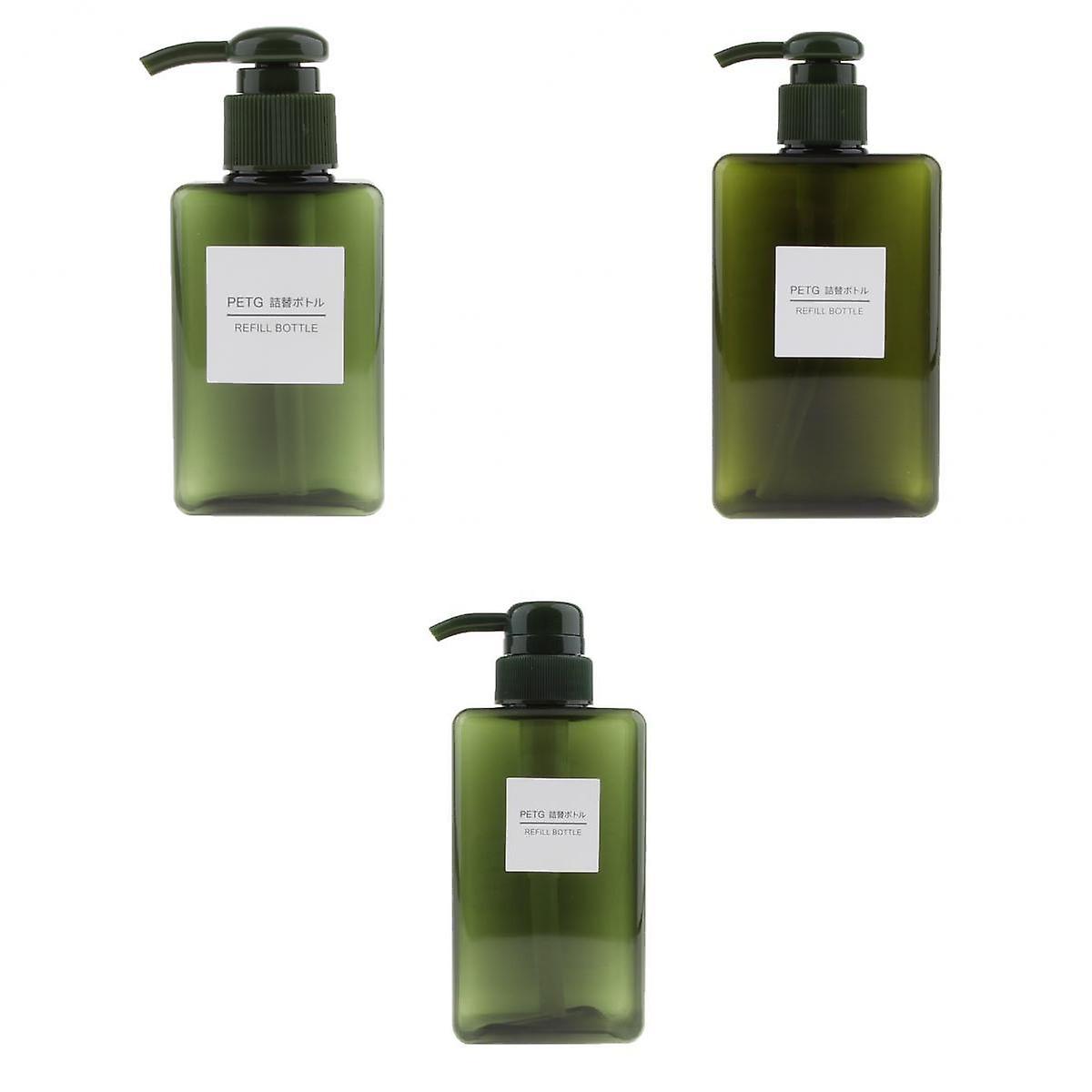 3x Refillable Foaming Soap Dispenser Pump Bottles PET for Kitchen Shampoo