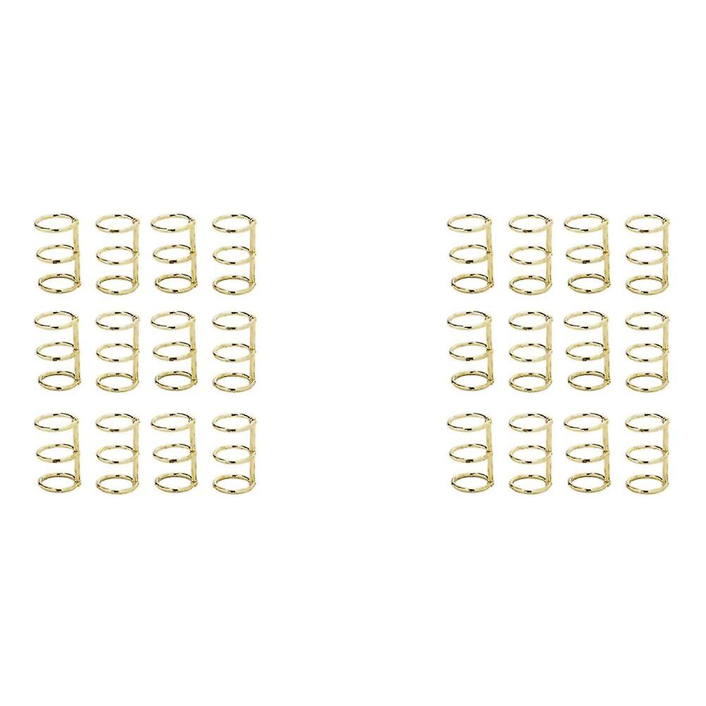 12 Pcs 3 Ring Book Rings Split Hinged 20mm Inner Diameter Gold