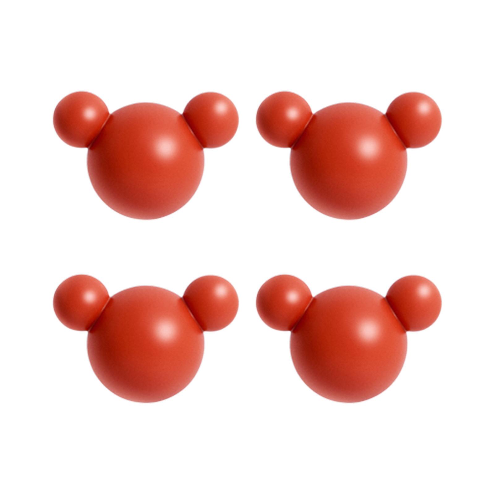 4pcs Self Adhesive Multi-purpose Hook Bright Colored Waterproof Holder