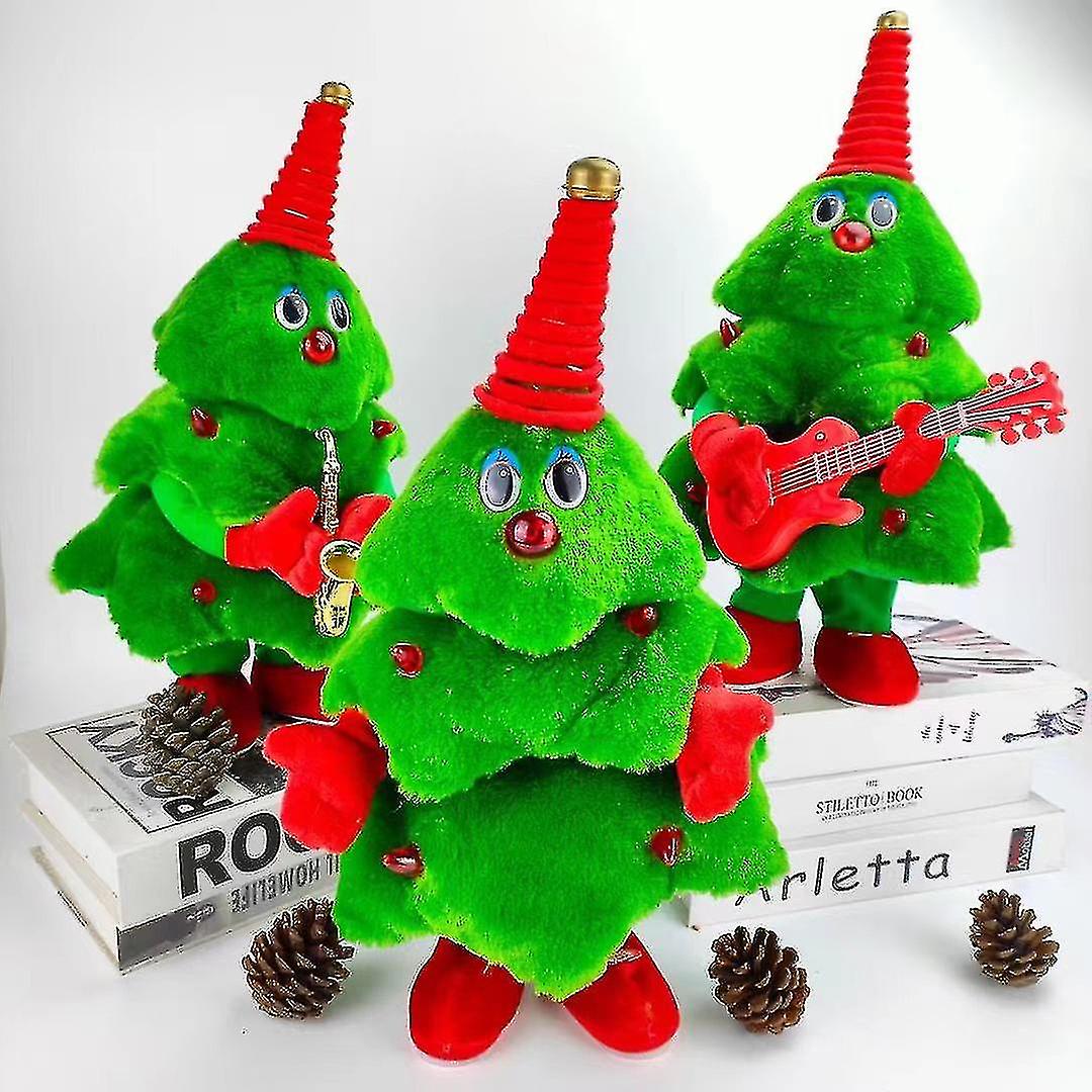 Christmas Electric Christmas Tree Plush Toy Christmas Tree Singing And Dancing Light-up Christmas Tree