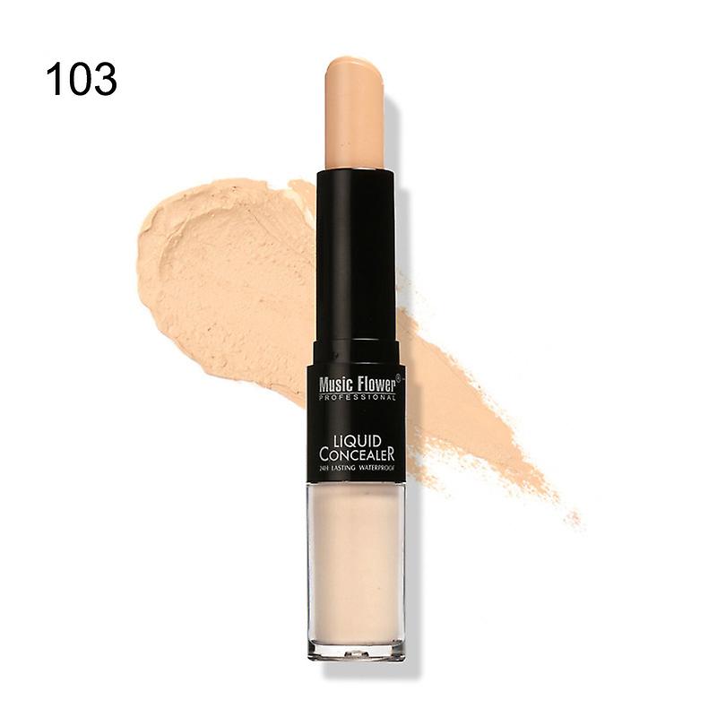 Double Heads Cream Liquid Concealer Cosmetic Waterproof Brighten Face Makeup