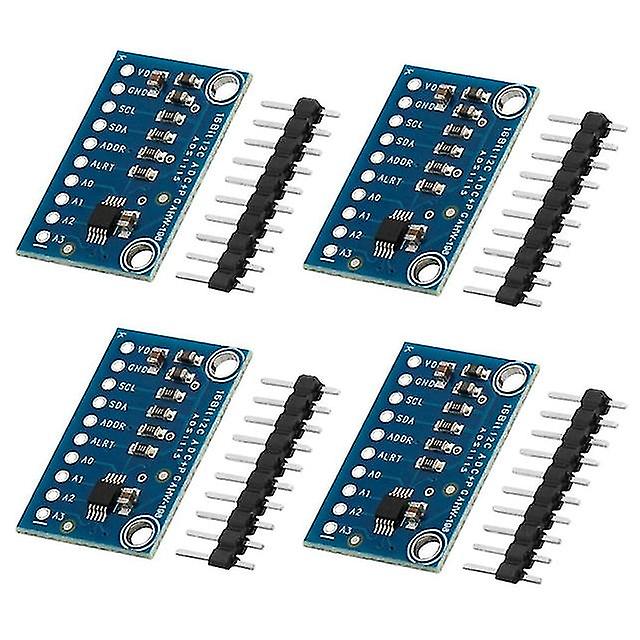 4Pcs Ads1115 4 Channel Small 16bit High Precision Analog To Digital Converter, Adc Development Board Module