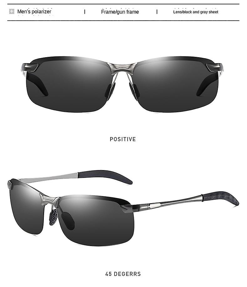 Men Sunglasses Day Night Dual Use Glasses for Driving Smart Color Changing Polarized Sunglasses