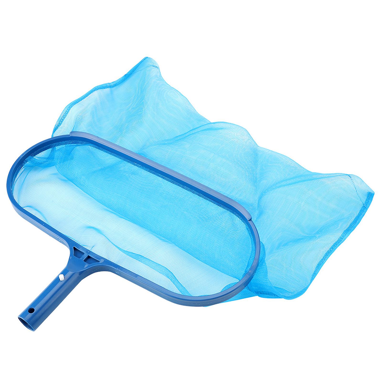 Blue Plastic Leaf Skimmer Fine Mesh Net Deep Bag Swimming Pool Pond Cleaning Tool