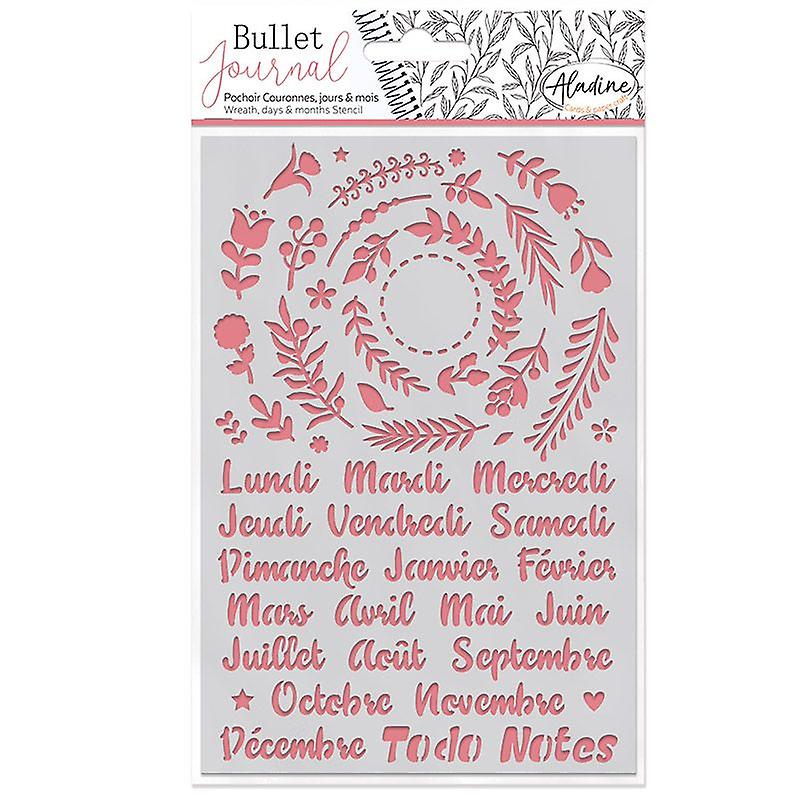 Diary Stencil - Crowns, Days and Months