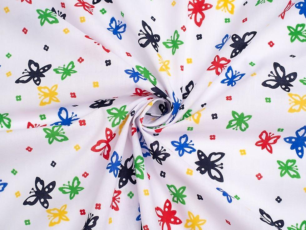 Printed Polycotton Fabric Red - per metre