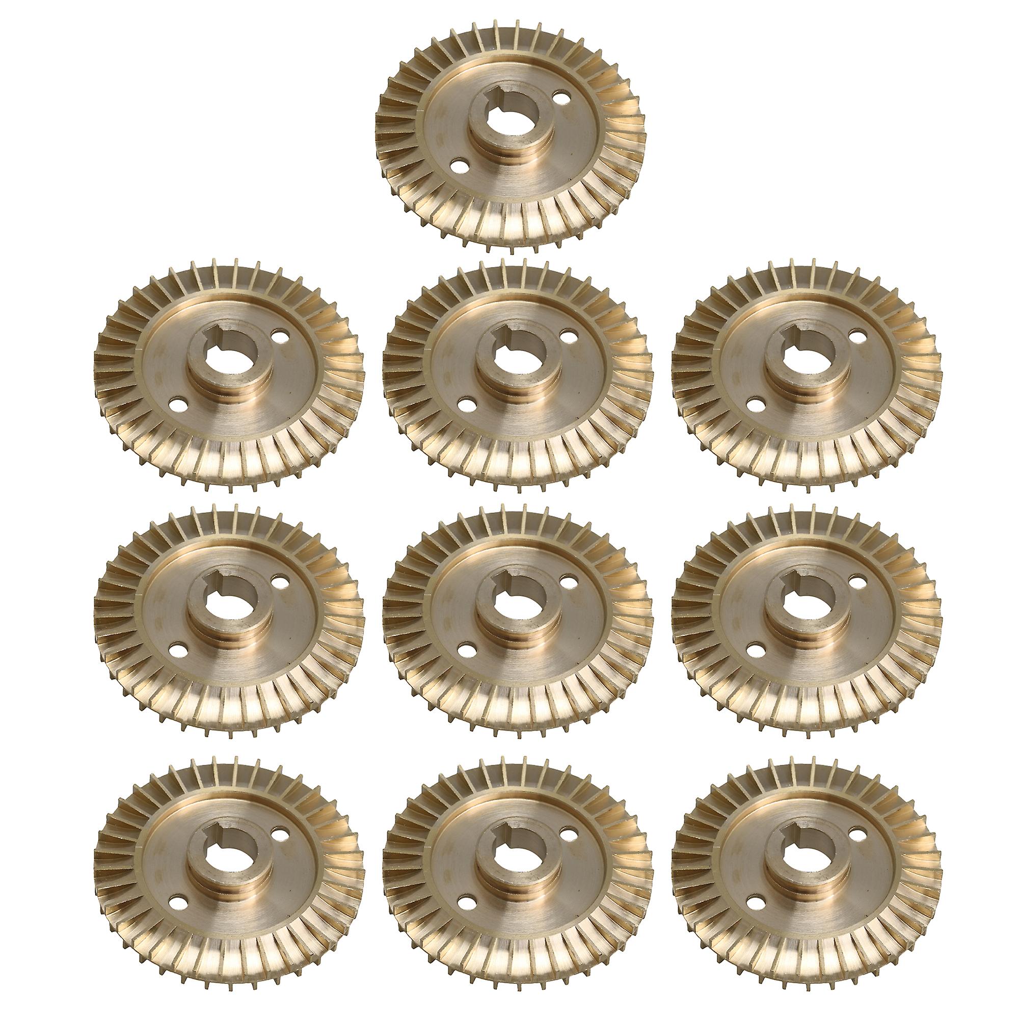 10pcs Brass Double-sided Keyway Impeller 6x1.2cm Water Pump Accessories