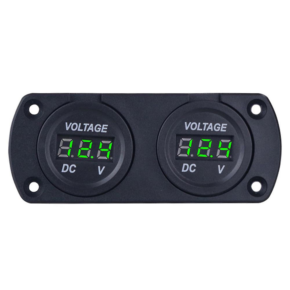 Car Voltmeter Led Dual Digital Display Voltage Gauge 6-35v