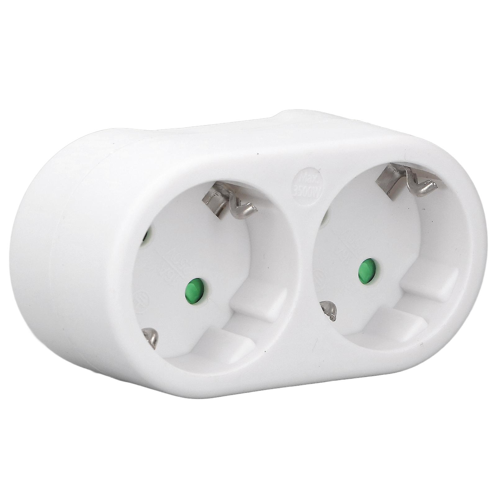 Standard Outlet Power Converter Space Saving Waterproof 2 Way European Standard Socket Adapter 16A