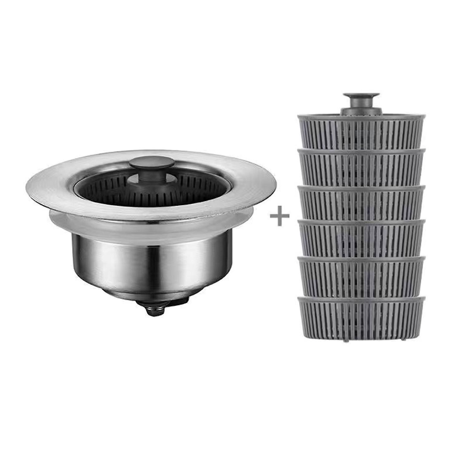Effizientes 3-in-1-Abflusssieb für die Küchenspüle mit Edelstahlstopfen