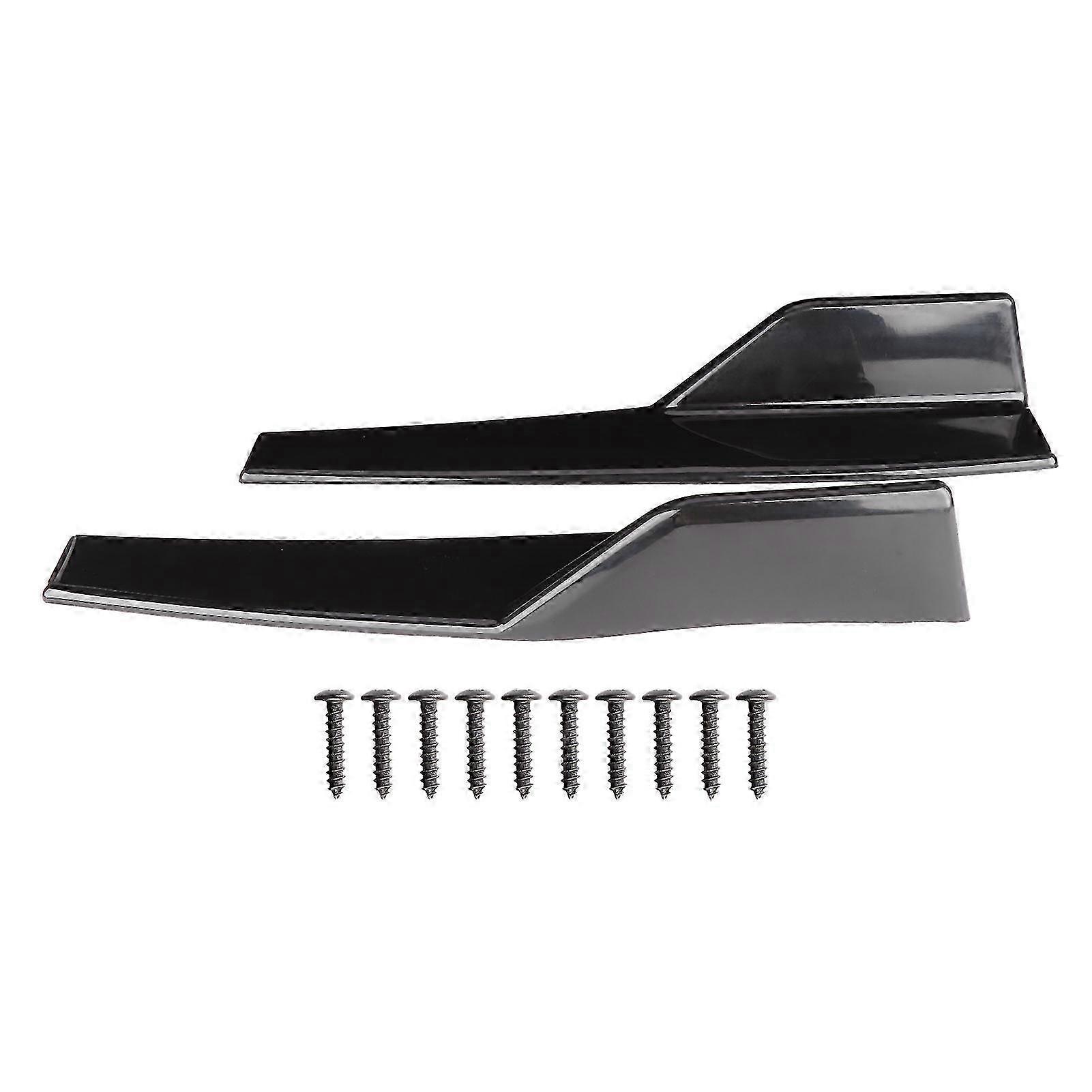 Pair of Universal Side Skirts, Rocker Splitters, Side Spoilers, Wing Diffusers, Gloss Black Body Kit 17.7 x 3.3 inch