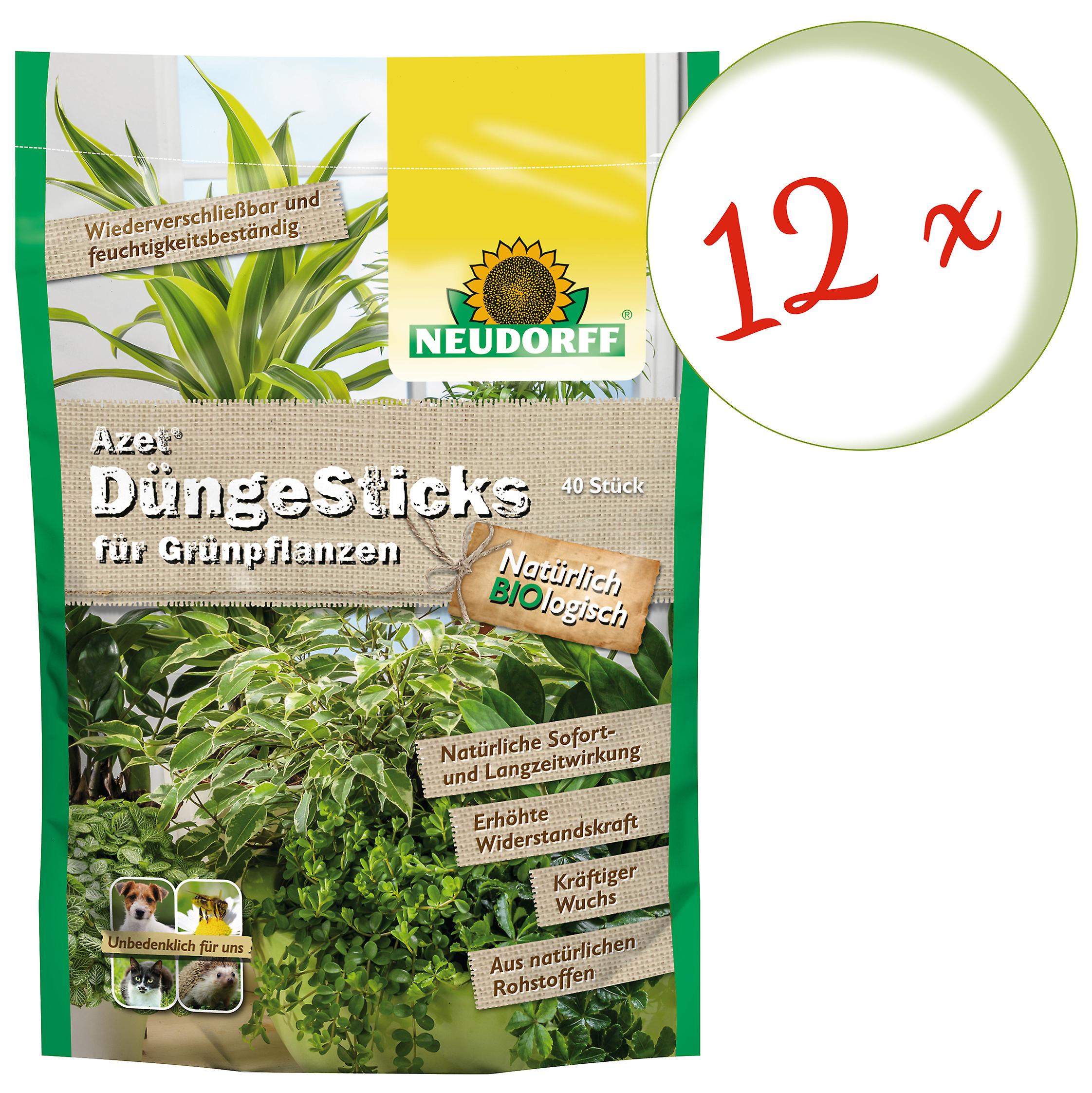 12 x NEUDORFF Azet® fertilizer sticks for green plants, 40 sticks