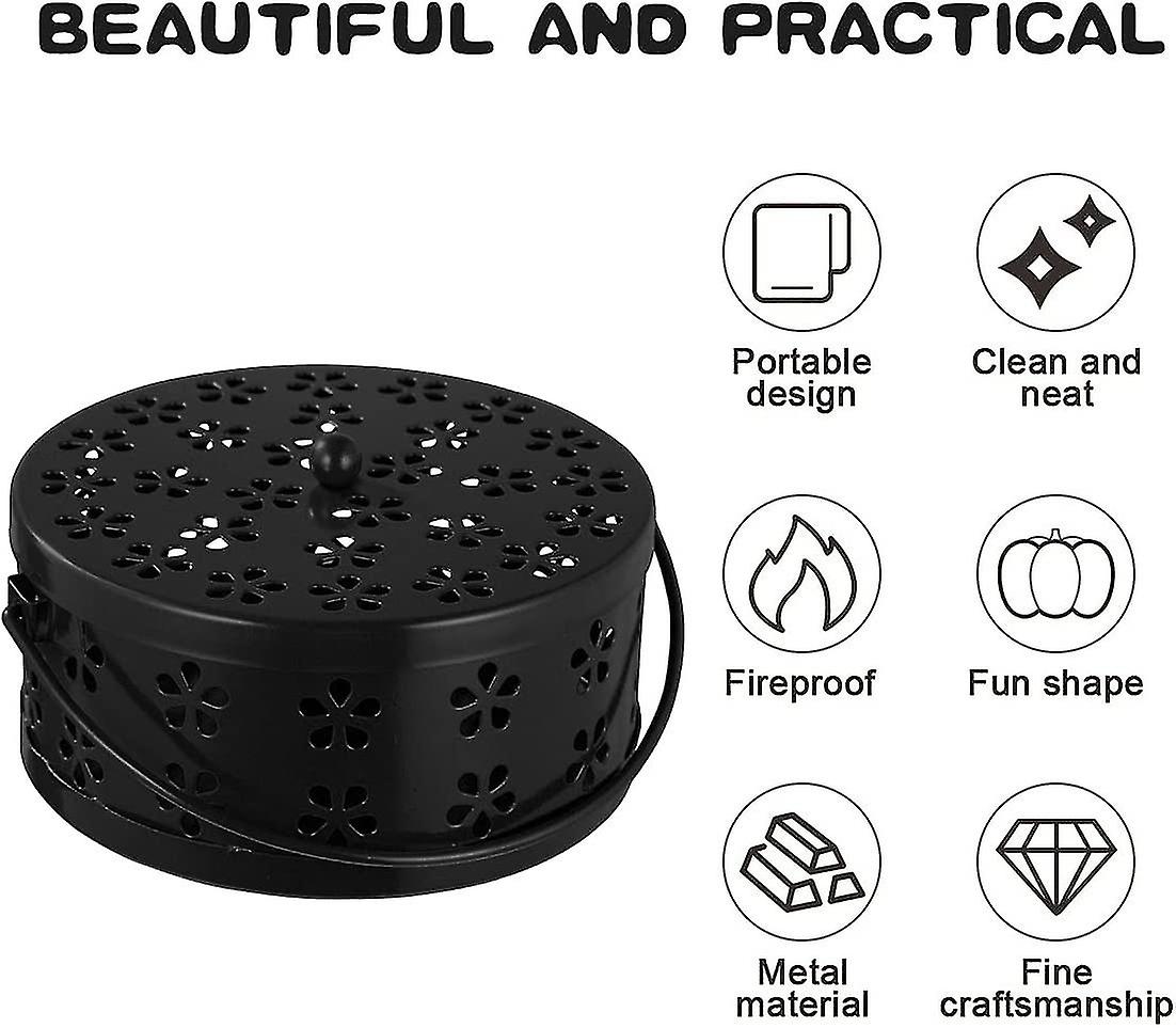 Support de bobine Retro Portable Brûleur d’encens (noir)