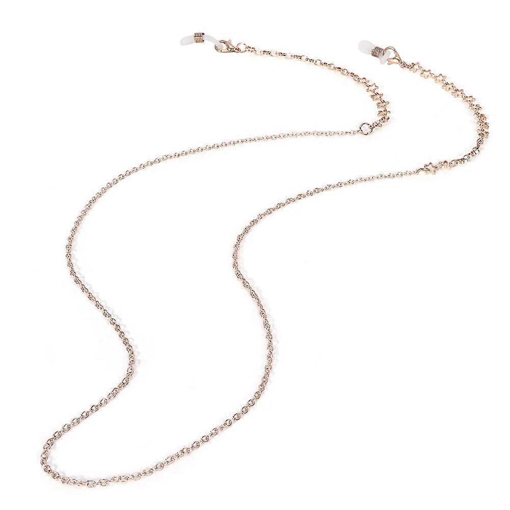 Simple and fashionable eyeglass cord made of non-slip alloy, star pattern, decoration