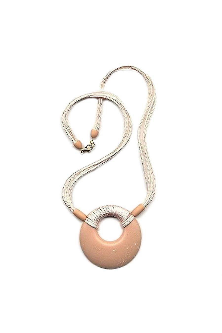 Necklace Amulet Salmon Pink - Gl01568