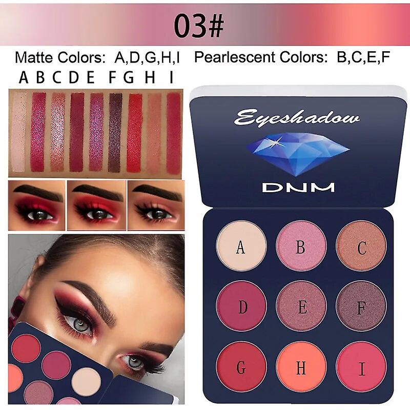 New 1Pc Shimmer 9-color Eyeshadow Palette Matte Gradual Change Pearl Eye Shadow Novice Makeup Cosmetics TSLM1~17709