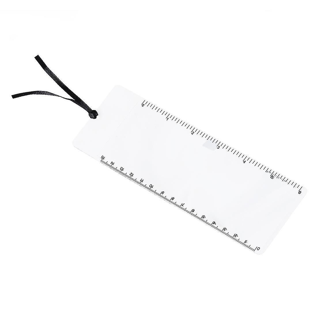 Pocket Ruler Bookmark Magnifier Sheet Magnifying 3x Magnification