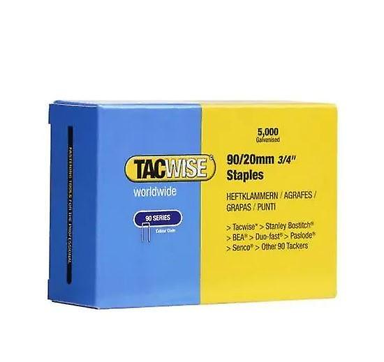 Tacwise 90 Narrow Crown Staples 20mm - 5000 Pack