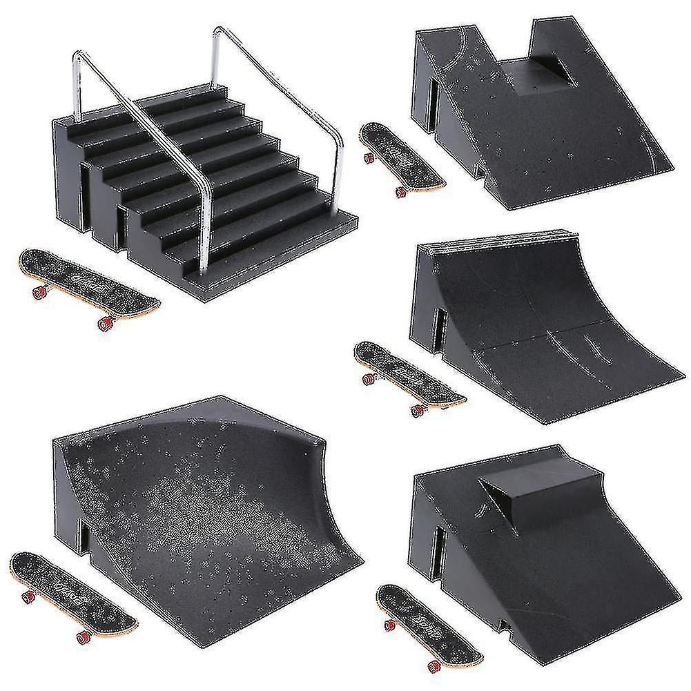 Mini Finger Skateboard Table Game Ramp Track Toy Set for Children's Fingerboarding