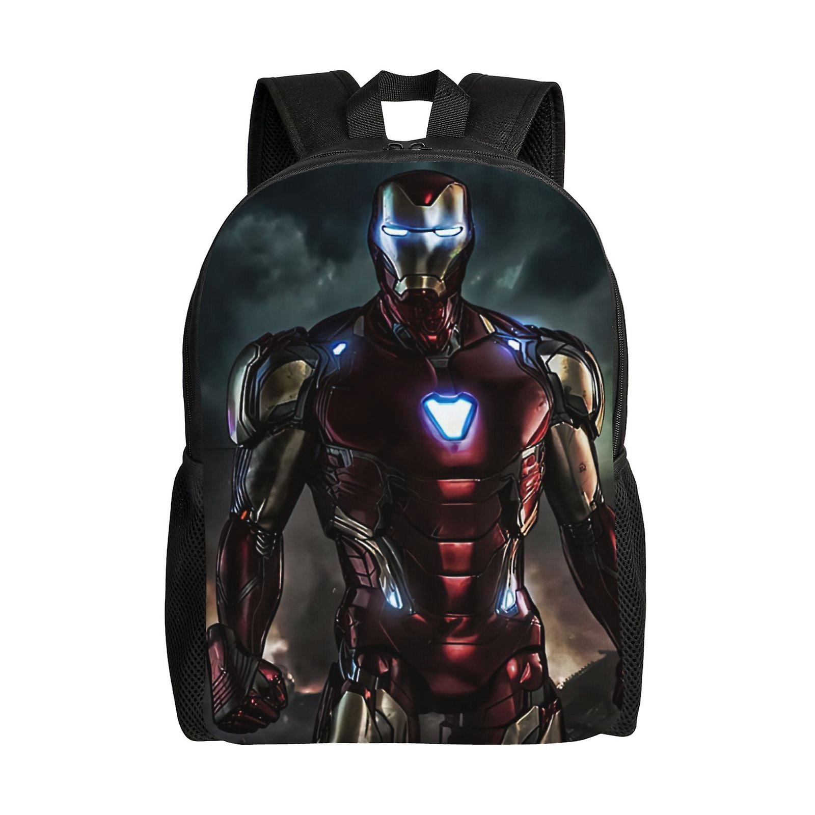 Iron Man Backpack, Travel Laptop Backpack, Water Resistant College School Computer Bag, Durable