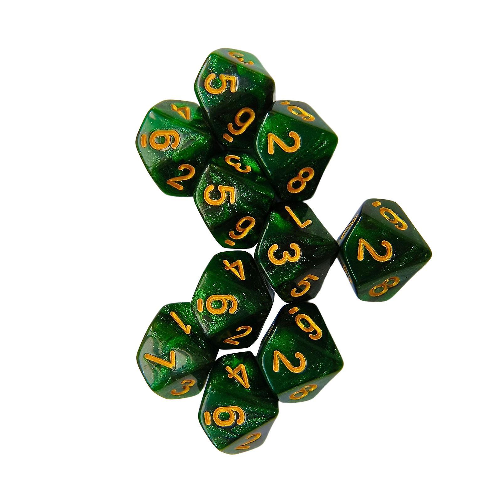 10 Pieces Dice Set D10 Entertainment Toys Party Table Game for Bar Card Game Red