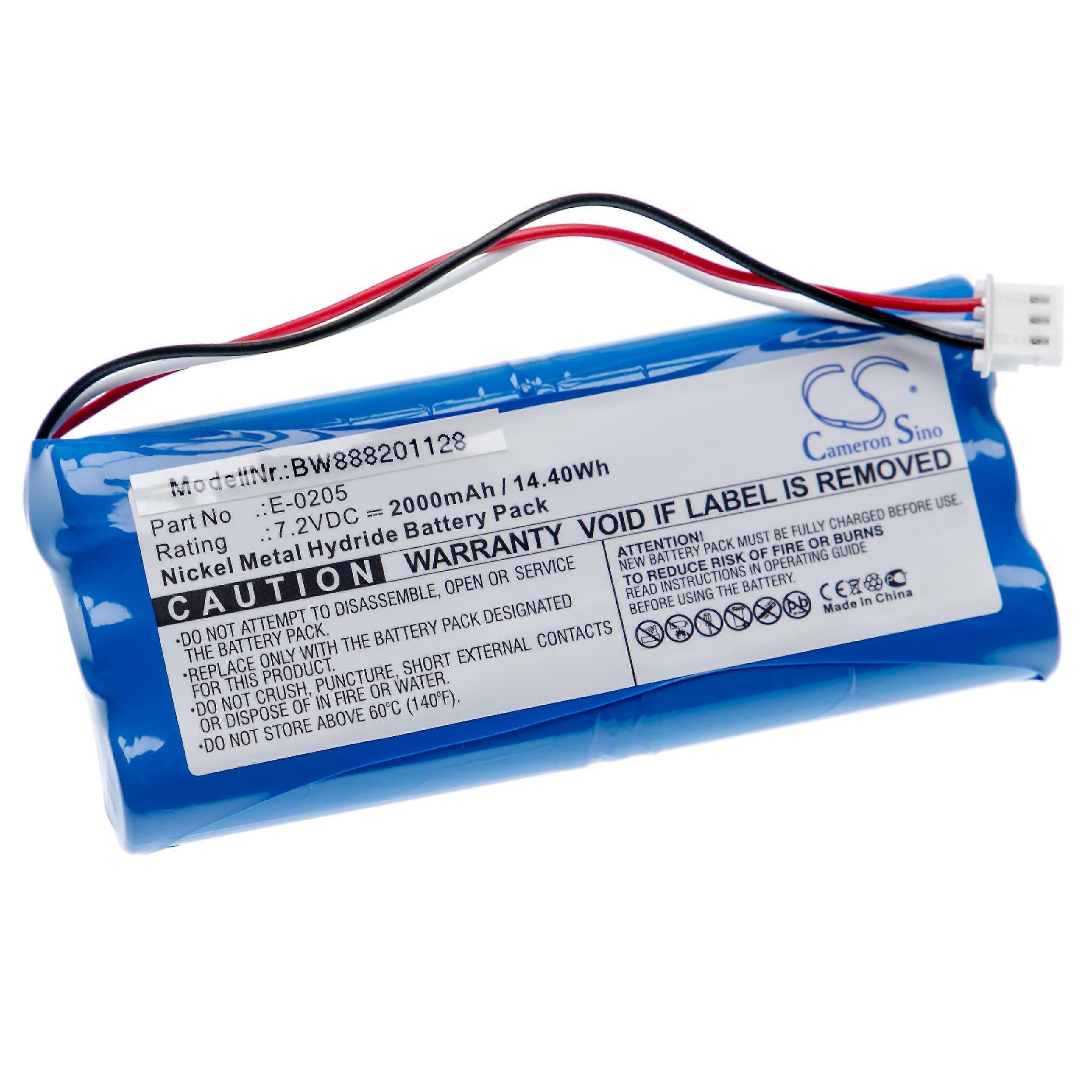 vhbw Akku kompatibel mit Spectran HF-6065 V4, HF-6080 V4, HF-60100 V4, HF-6060 V4, HF-2025E V3, HF-4040 V3, NF-1010E Messgerät (2000 mAh, 7,2 V, NiMH)