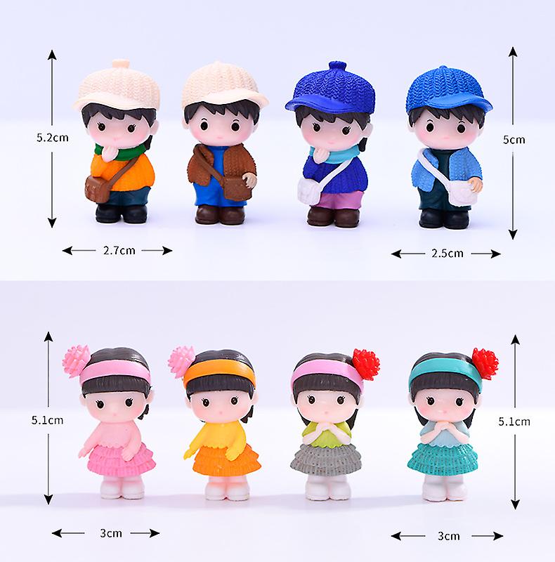 8 قطع سويتي عشاق زوجين كرسي التماثيل المنمنمات الجنية حديقة جنوم موس مرابي راتنج الحرف ديكور المنزل