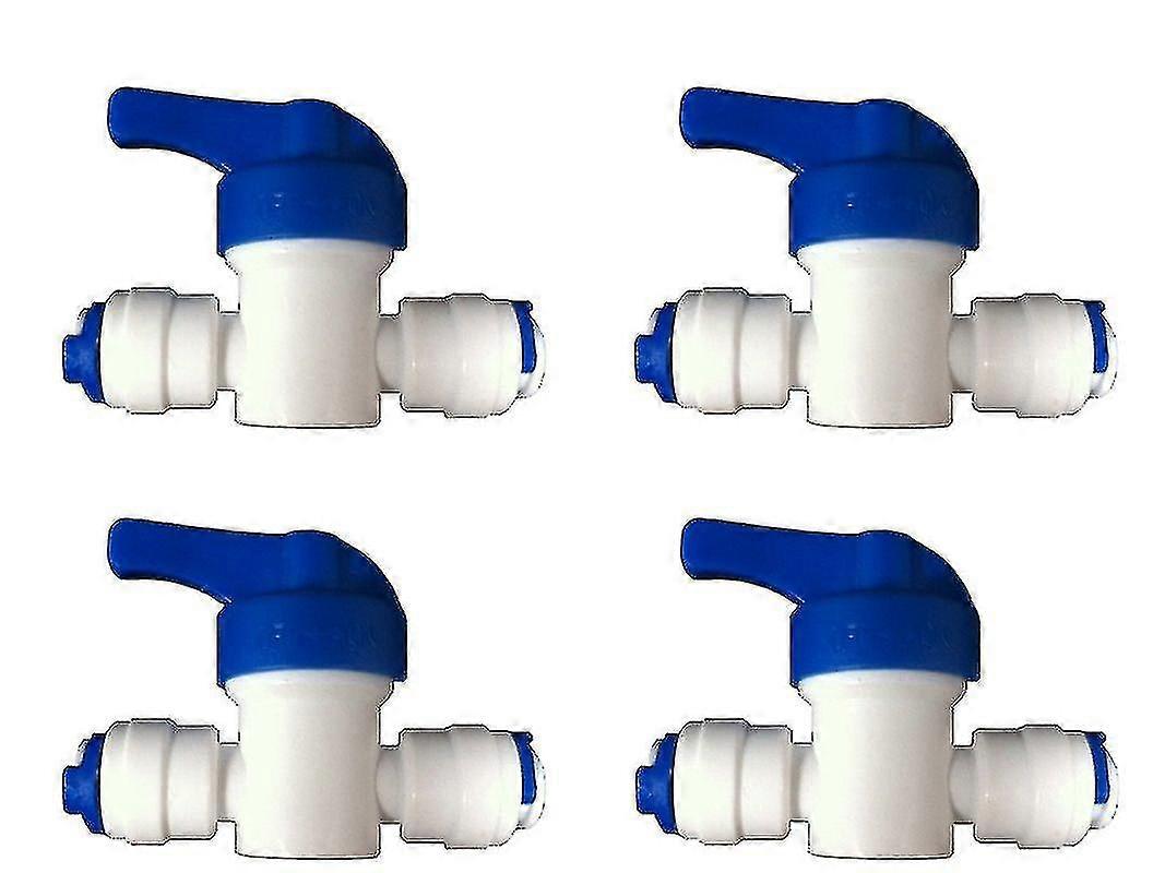 4 Pack Inline Tap Valves For 1/4" Ldpe Fridge Freezer Reverse Osmosis Filter System