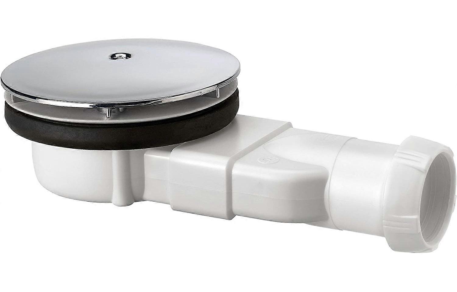 Abs dome extra-flat shower drain, white