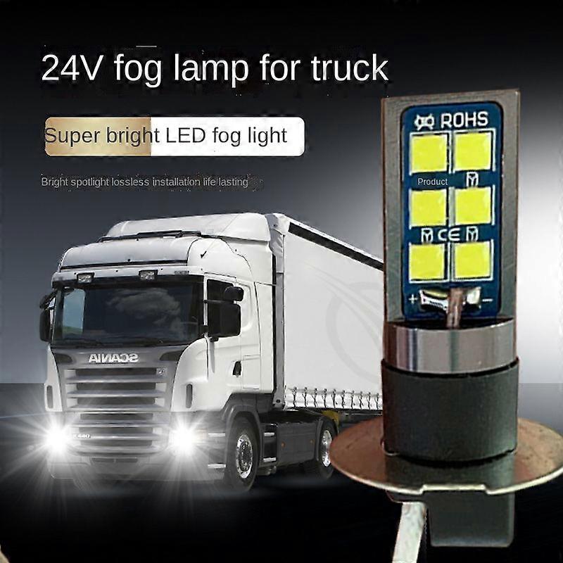 2pcs H3 car light LED Bulb Super Bright Fog s DC 12V-24V 6000K Running Auto Fog Lamp Day Running