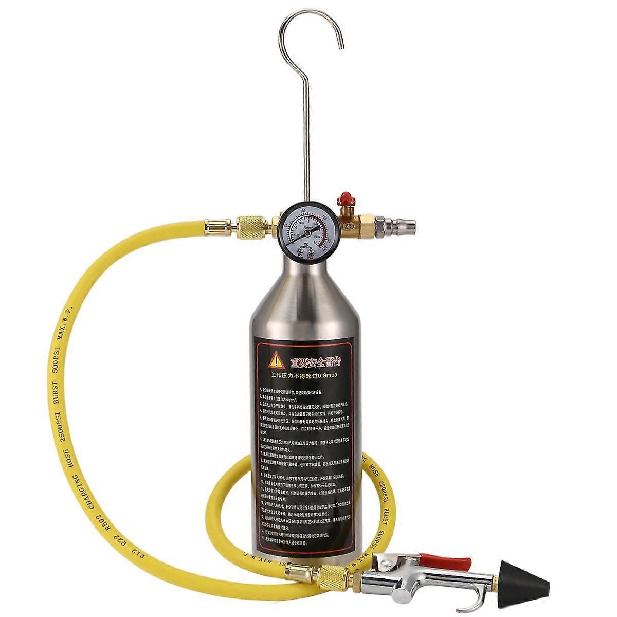Air Conditioning Flushing Kit, Car Air Conditioning Pipe Cleaning Tool Set, R134A Air Conditioning System Flushing