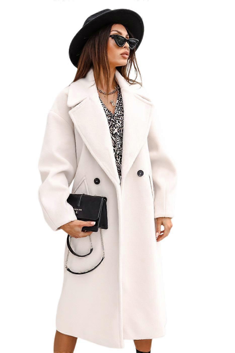 Womens Coat Winter Mid-length Jaquetas quentes com casaco de cinto duffle