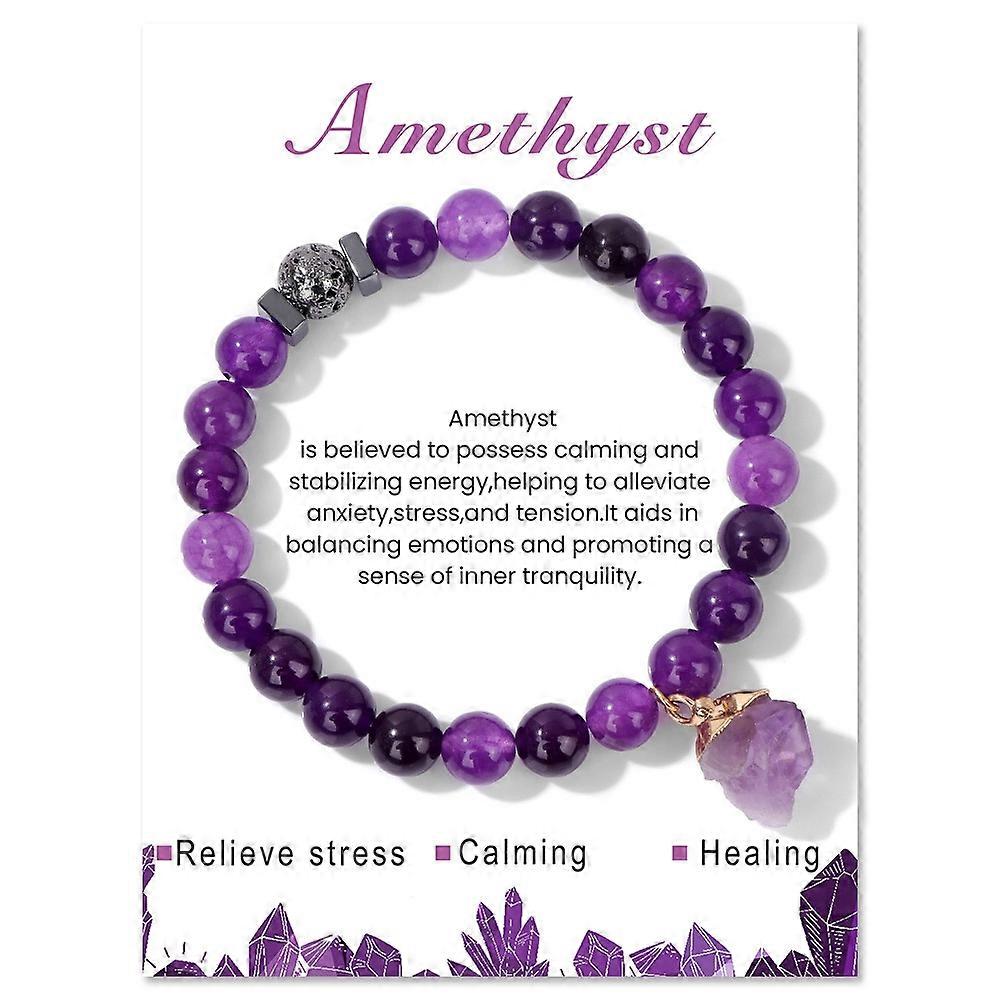 Bracelet - Amethyst & Card - Royal Serenity