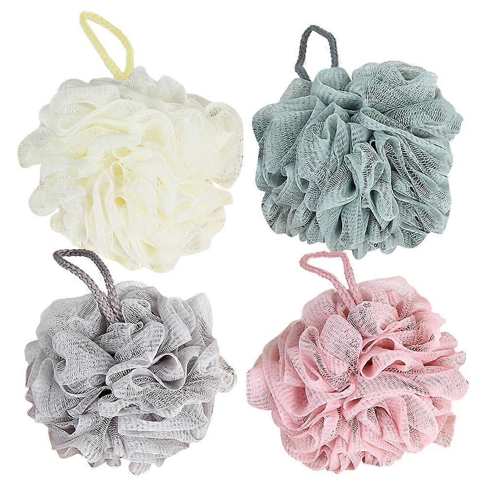 4 μπάλες μπάνιου, τρίψιμο πλάτης, μπάλες τένις με φυσαλίδες, μεγάλα λουλούδια μπάνιου