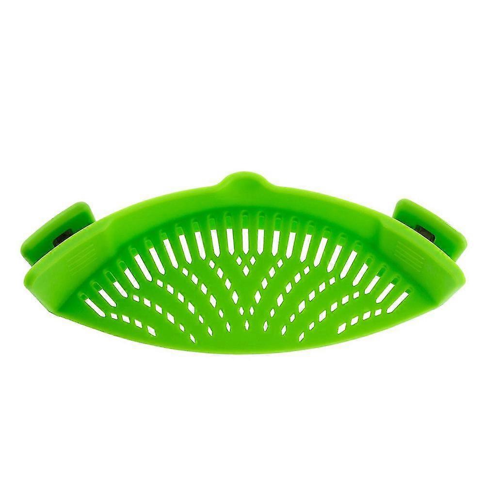 Silicone Colander Clip On Pot Pasta Drainer Strainer Kitchen Tool