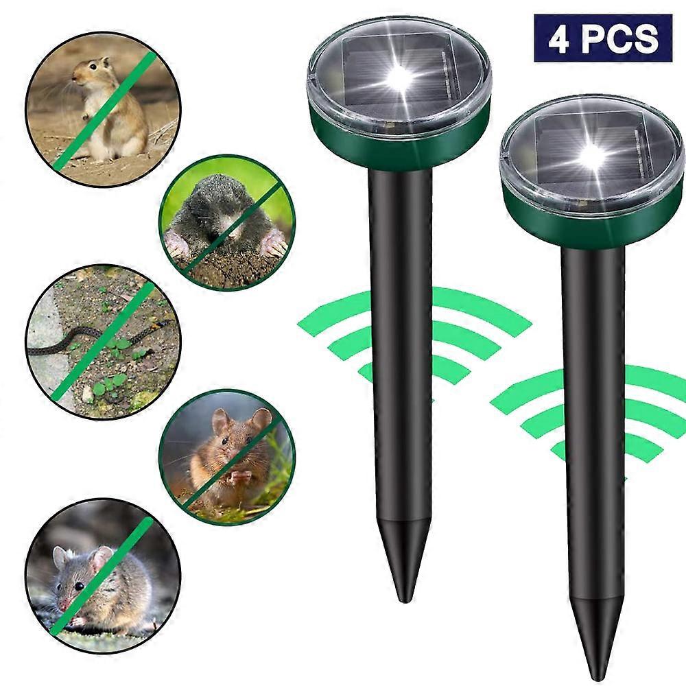 2pcs Solar Mole Repellent Spikes - Sonic Groundhog Repeller