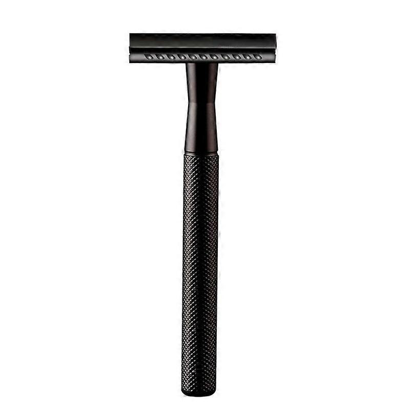 調節可能な安全カミソリダブルエッジステンレススチールクラシックメンズシェービング軽度からアグレッシブな脱毛シェーバーカミソリシェイブマンブラックブレードレスファブリ