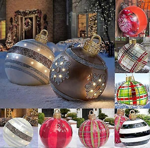 عيد الميلاد البلاستيكية نفخ الكرة عيد الميلاد الحلي في الهواء الطلق ديكور