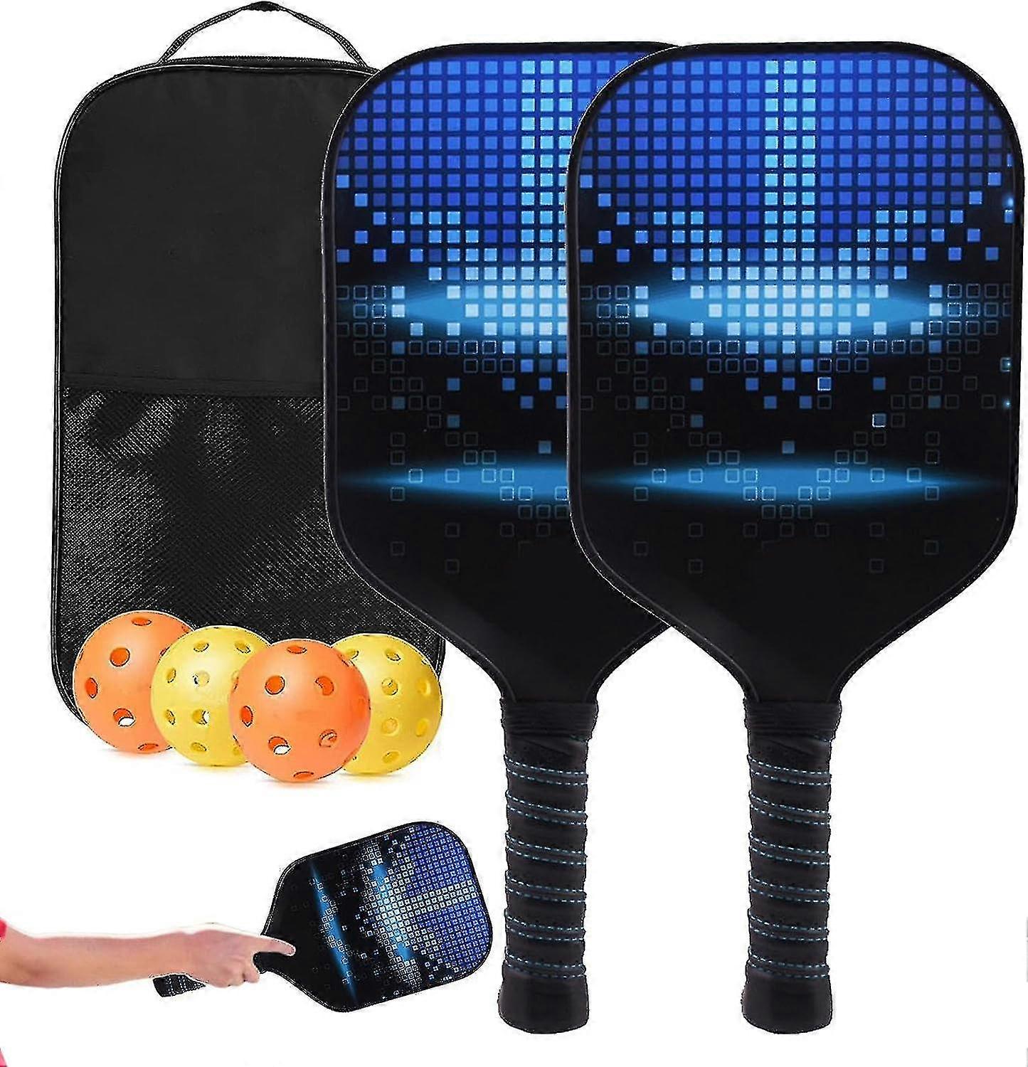 Pickleball Paddles, Usapa Approved Fiberglass Surface Pickleball Set With Pickleball Rackets, Pickle Ball Paddle Set For Men Women